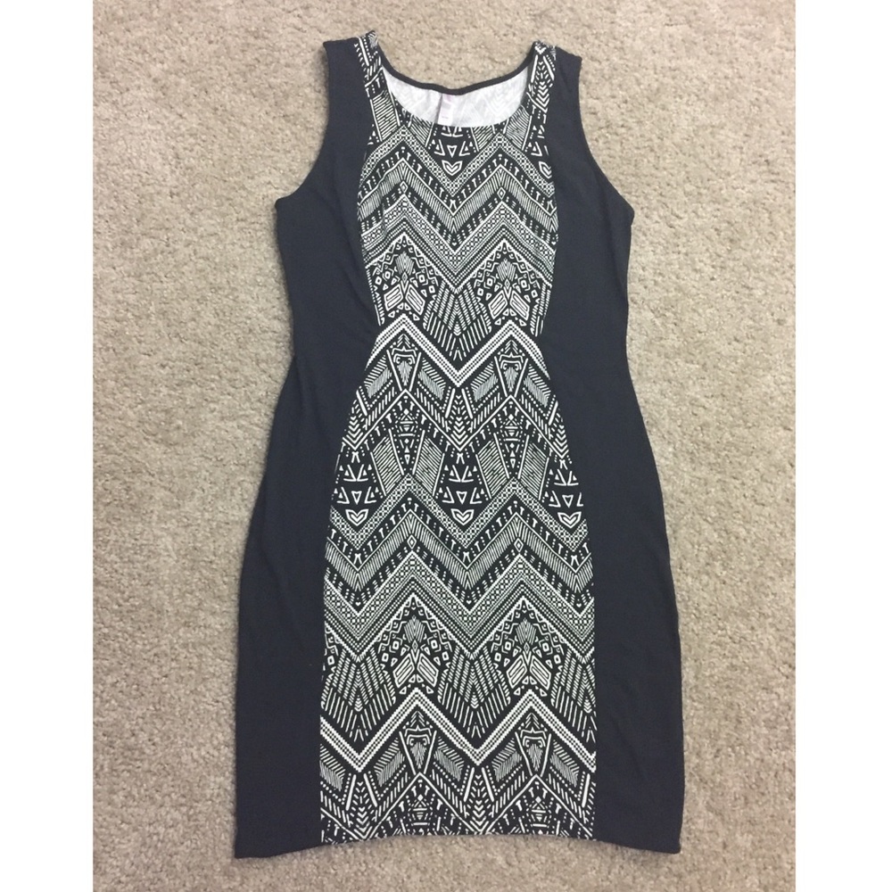 Black and tribal design dress